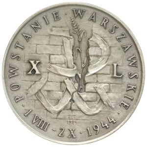 Medal, 40th Anniversary of the Warsaw Uprising, 1984, Ag 925, 38.95 g