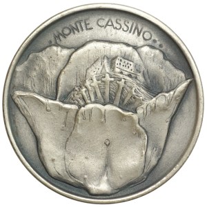 Polska, Medal, 40 lat Bitwy o Monte Cassino, Ag 925, 47,67 g