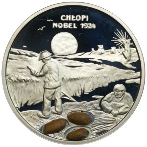 Polska, Medal Władysław Reymont, Chłopi Nobel 1924, Ag 925, 28,63 g