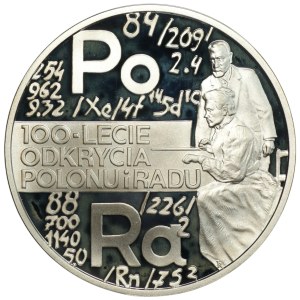 Third Republic, 20 gold 1998, 100th anniversary of the discovery of Polonium and Radium