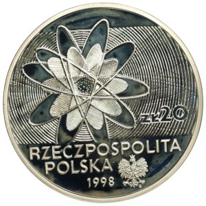 Third Republic, 20 gold 1998, 100th anniversary of the discovery of Polonium and Radium