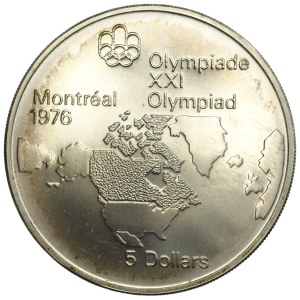Kanada, 5 dolarów 1973, XXI Olimpiada, Ag 925
