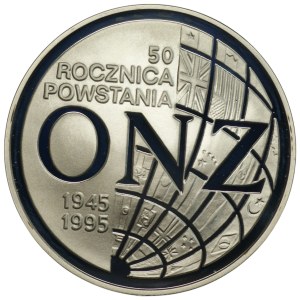 III RP, 20 złotych 1995, 50. rocznica powstania ONZ