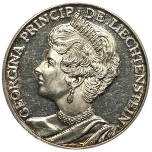 Commemorative medal, Georgina von Liechtenstein, 1970