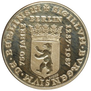 Niemcy, medal, 750 lat Berlina, Ag 999