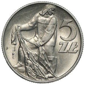 People's Republic of Poland, 5 gold 1960, Fisherman