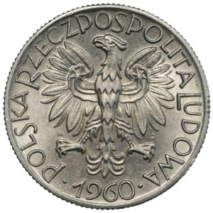 People's Republic of Poland, 5 gold 1960, Fisherman