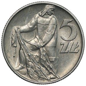 PRL, 5 zloty 1971, Fisherman