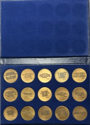 Poland, Set of medals in case, Way of the Cross, 15 pieces of medals
