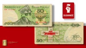 PRL, SOLIDARITY, 50 penny brick 1982, Jaruzelski