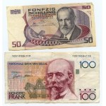 Belgia, Austria, Chorwacja, Niemcy, zestaw 6 sztuk banknotów