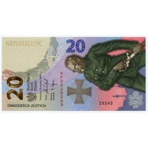 III RP, set 7 banknotów, 20 złotych 2020, Bitwa Warszawska 1920 w folii