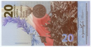 Third Republic, set of 7 banknotes, 20 gold 2020, Battle of Warsaw 1920 in foil