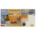 III RP, set 7 banknotów, 20 złotych 2021, Lech Kaczyński, numery PO KOLEI