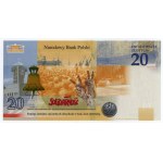 III RP, set 7 banknotów, 20 złotych 2021, Lech Kaczyński, numery PO KOLEI