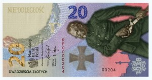 Third Republic, 20 gold 2020, Battle of Warsaw 1920, LOW NUMBER RP0000204
