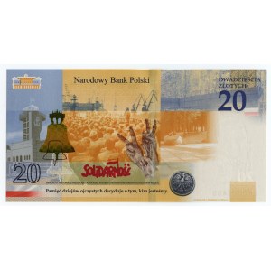 III RP, 20 złotych 2021, Lech Kaczyński, NISKI NUMER LK0005459