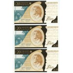 III RP, set 13 banknotów, 20 złotych 2009, Fryderyk Chopin