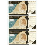 III RP, set 13 banknotów, 20 złotych 2009, Fryderyk Chopin