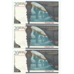 III RP, set 13 banknotów, 20 złotych 2009, Fryderyk Chopin