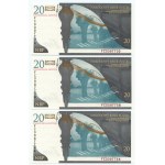 III RP, set 13 banknotów, 20 złotych 2009, Fryderyk Chopin