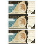 III RP, set 13 banknotów, 20 złotych 2009, Fryderyk Chopin