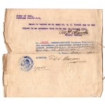Dokument notarialny z 1910 roku, tłumaczenie z angielskiego na rosyjski, Konsulat Rosyjski w Chicago