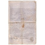 Historyczny dokument rosyjski, ubezpieczenie budynku gimnazjalnego, początek XX wieku
