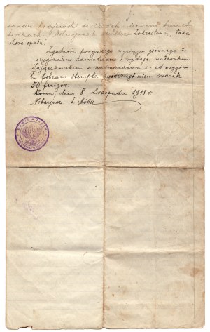 Old manuscript, historical document from the turn of the 20th century