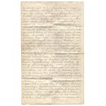 Stary rękopis, dokument historyczny z przełomu XIX i XX wieku