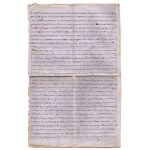 Historyczny rękopis, dokument z przełomu XIX/XX wieku
