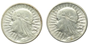 II RP, 2 gold 1932-1934, Polonia, set of 2 pieces