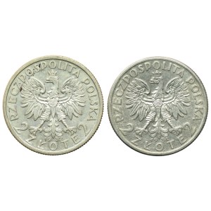 II RP, 2 złote 1932-1934, Polonia, zestaw 2 sztuk