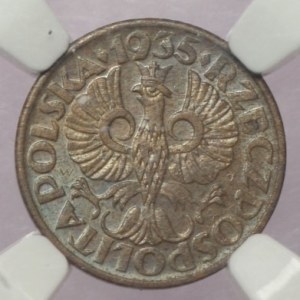 II RP, 1 penny 1935, NGC MS 62 BN