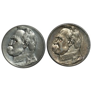 II RP, 5 złotych (1935-1936) Józef Piłsudski, zestaw 2 sztuk