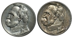II RP, 5 gold (1935-1936) Józef Piłsudski, set of 2 pieces