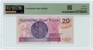 Third Republic, 20 zloty 1994, replacement series ZA0006630, PMG 65 EPQ