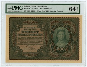 500 Polish marks 1919, 1st BG Series, PMG 64 EPQ