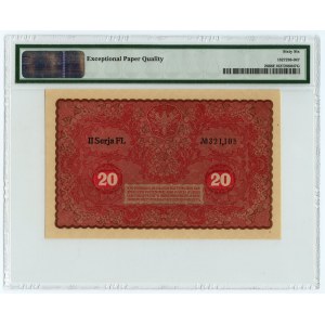 20 marek polskich 1919, II Serja FL, PMG 66 EPQ