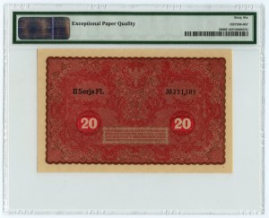 20 Polish marks 1919, 2nd Series FL, PMG 66 EPQ