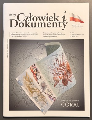 PWPW, Man and Documents No. 75, PWPW banknote, Coral test bill