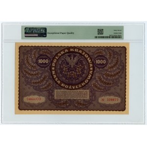 1.000 marek polskich 1919, I SERJA CO, PMG 67 EPQ, MAX NOTA