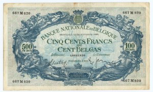 Belgium, 500 francs 1938