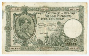 Belgium, 1,000 francs 1943