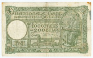 Belgium, 1,000 francs 1943