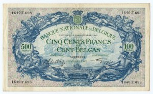 Belgium, 500 francs 1938