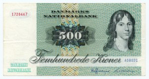 Denmark, 500 kroner 1972