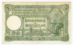 Belgium, 1,000 francs 1939