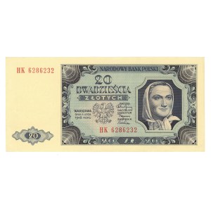 PRL, 20 złotych 1948 - seria HK