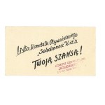 Solidarność, Komitet Obywatelski, Fundusz Wyborczy, 5000 złotych